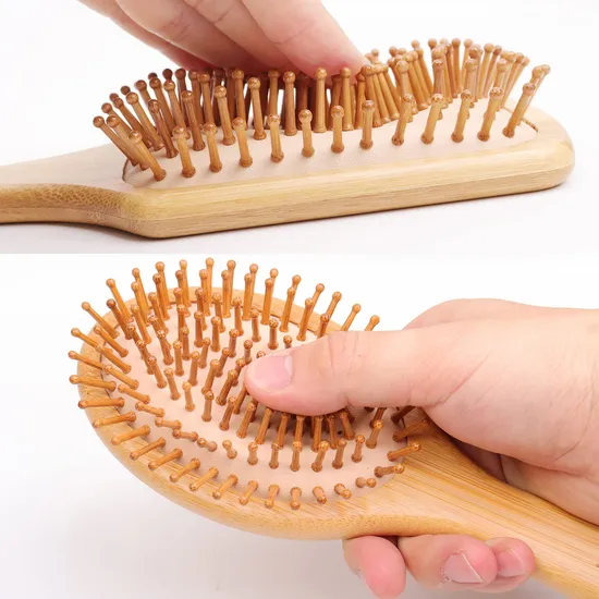 New Mold Paddle Shape Air Cushion Massage Hair Brush with Soft Touch Paint and with Bow Decoration