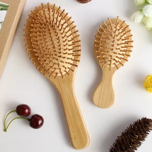 New Mold Paddle Shape Air Cushion Massage Hair Brush with Soft Touch Paint and with Bow Decoration