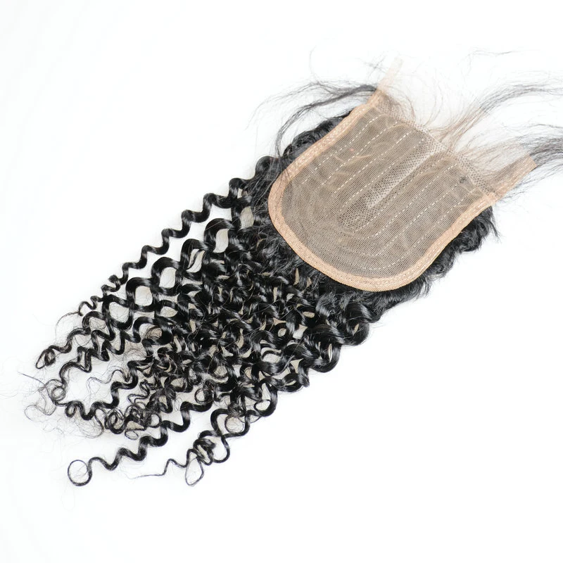 China Hair Supplier Cheap Hair Accessories 4*1 T Part Peruvian Hair Deep Wave Water Wave Loose Wave Lace Closure in Stock