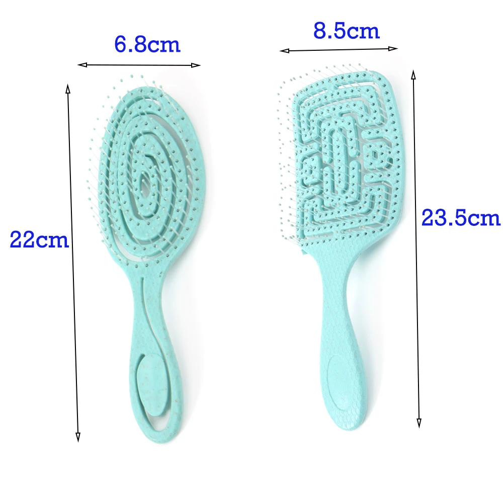 Pain Free Detangling Curved Vented Wet Hair Brush with Super Soft Nylon Pin