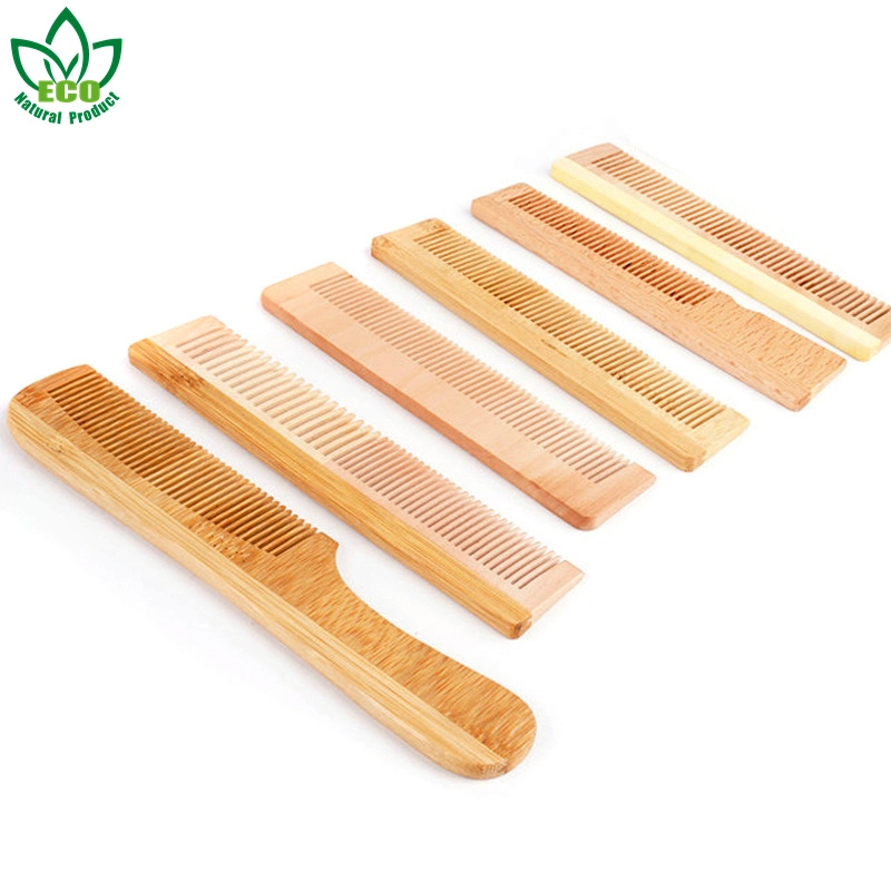 100 Natural Eco Bamboo Hair Comb Wholesale Personal Label Wide Tooth Bambo Hair Brush