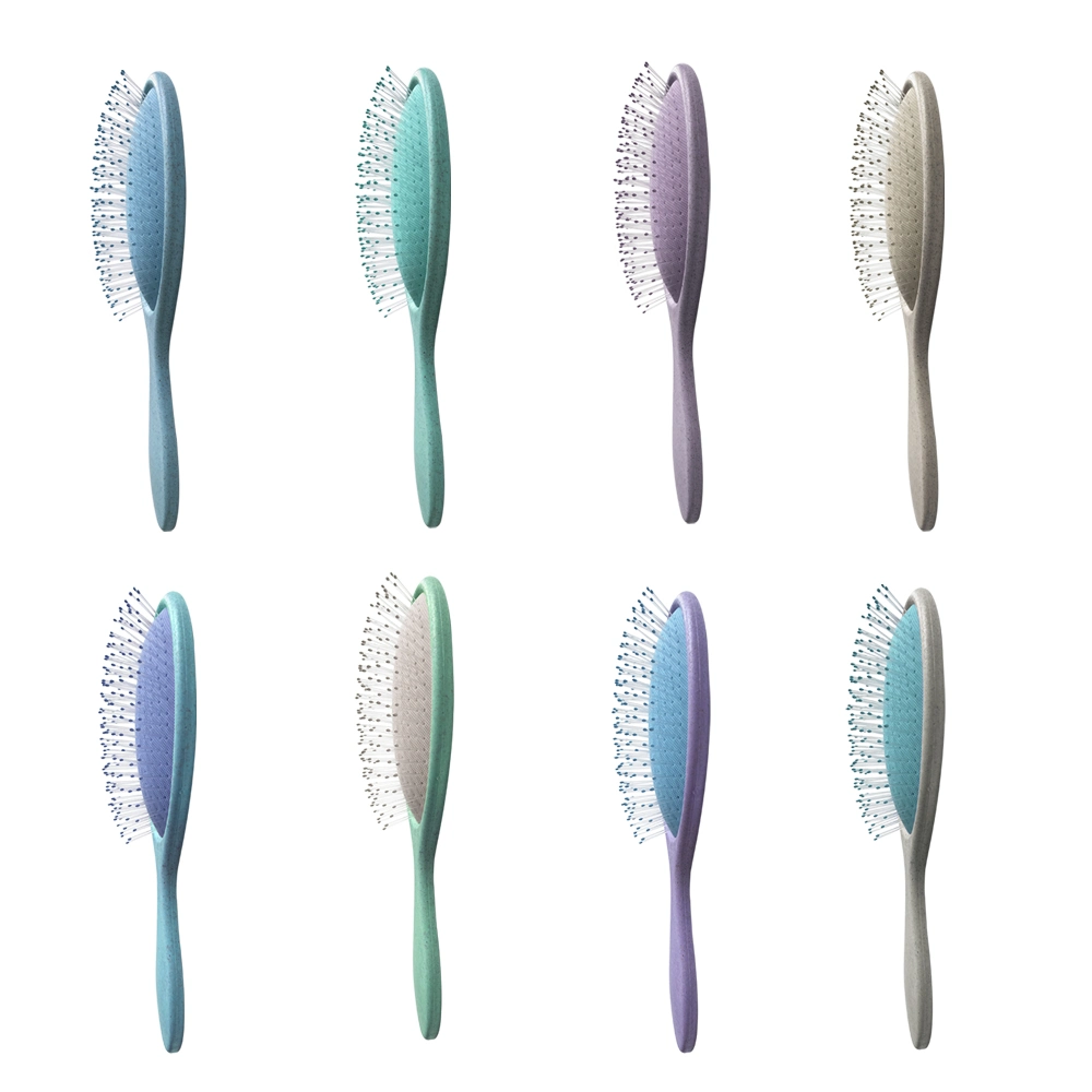 Factory Direct Sale Go Green Flexible Soft Comfortable Bristle Wet Dry Hair Massage Scalp Brush for Curly Hair