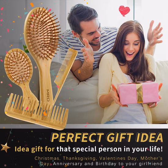 New Mold Paddle Shape Air Cushion Massage Hair Brush with Soft Touch Paint and with Bow Decoration