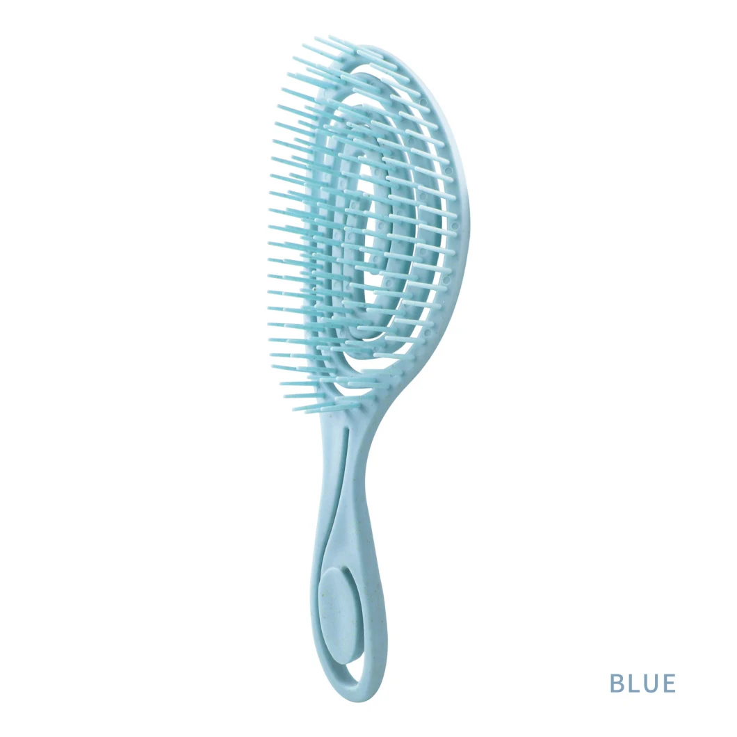 Hairdressing Styling Wet Dry Custom Logo Detangling Massage Curved Vent Hair Brush