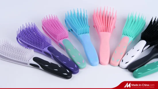 Brosse à cheveux emballage brosse d'évent avec logo peigne de brosse à cheveux démêlant personnalisé