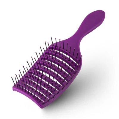 Brosse coiffante incurvée pour cheveux mouillés et secs