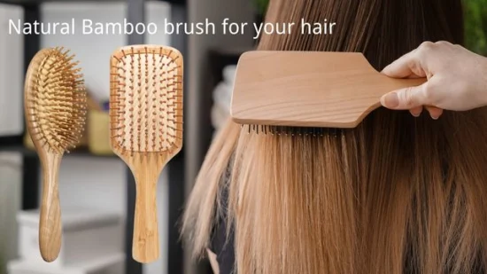 22mm ovale shampoing naturel pagaie Babmoo brosse à cheveux accessoires de salle de bain