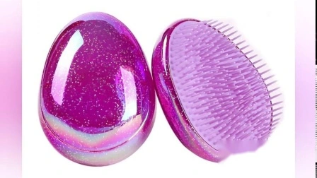 Hotsale Cute Travel Egg Shapeddetangling Hair Brush Démêler Brosse gratuite pour humide ou sec