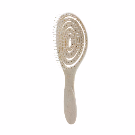 Brosse à cheveux démêlante ventilée incurvée avec logo personnalisé de démêlant naturel