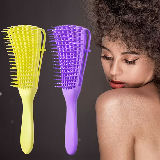 New Arrived Tangle Logo personnalisé Ventilé Octopus Brosse à cheveux démêlant pour les femmes