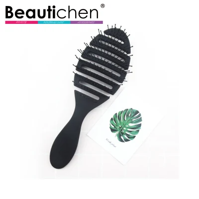 Logo personnalisé offre spéciale mode filles nouveau matériau Flexible cuir chevelu masseur brosse à cheveux, ventilé démêlant brosse à cheveux