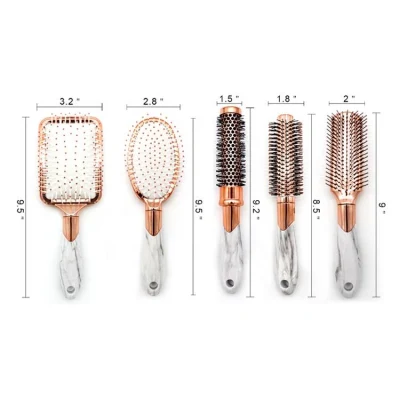 Vente chaude En Plastique Démêlant Brosse À Cheveux Bouclés Nano Cuir Chevelu Masseur Nylon Non Toxique Brosse À Cheveux Ensembles