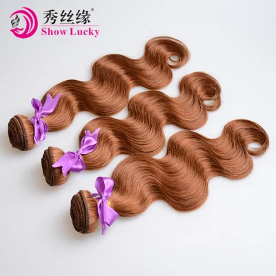 100% cheveux vierges indien vague de corps couleur brune pleine tête accessoires pour femme